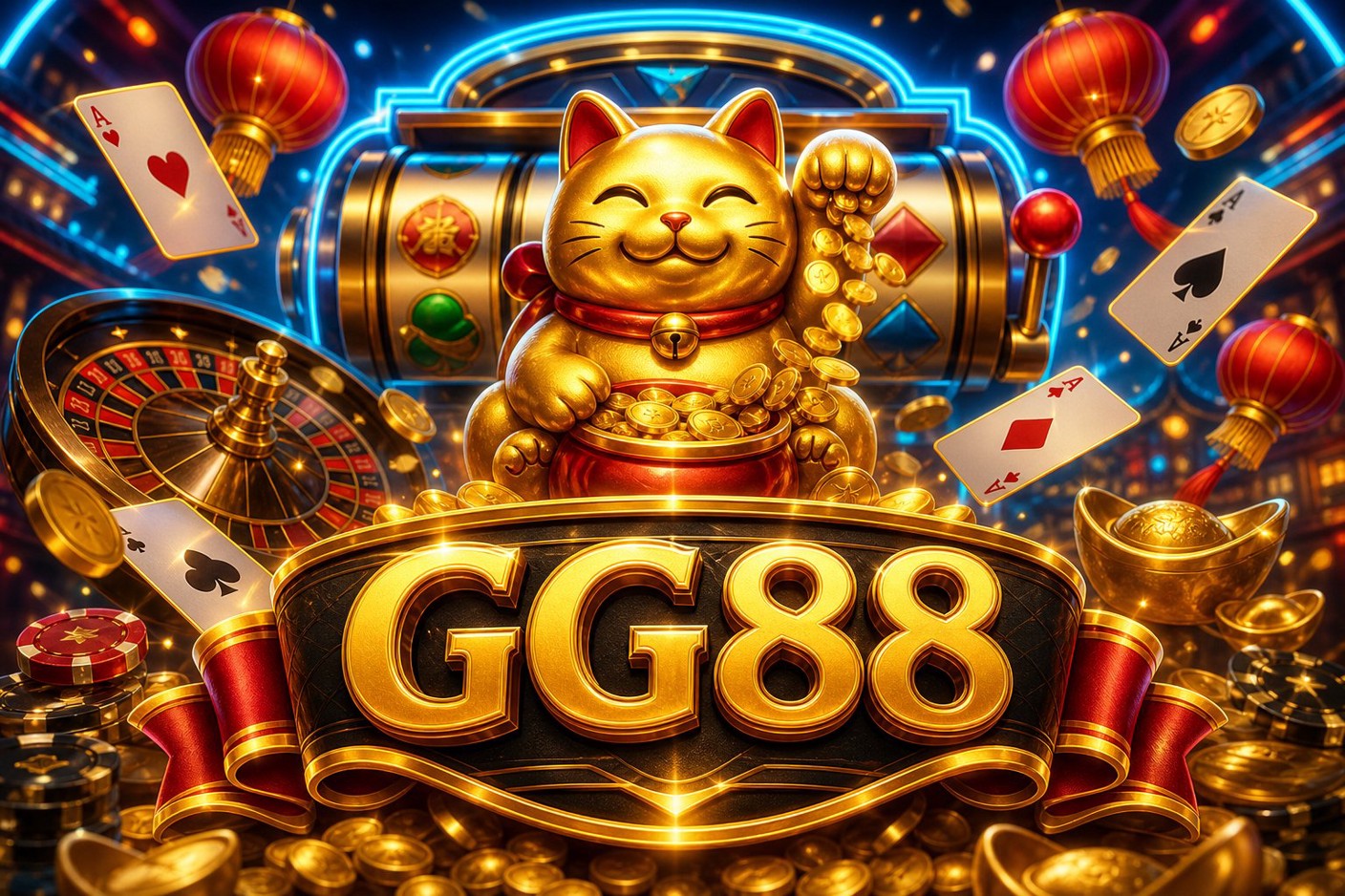 Ảnh bìa Fortune Dragon trên GG88 với biểu tượng rồng may mắn và giao diện trò chơi