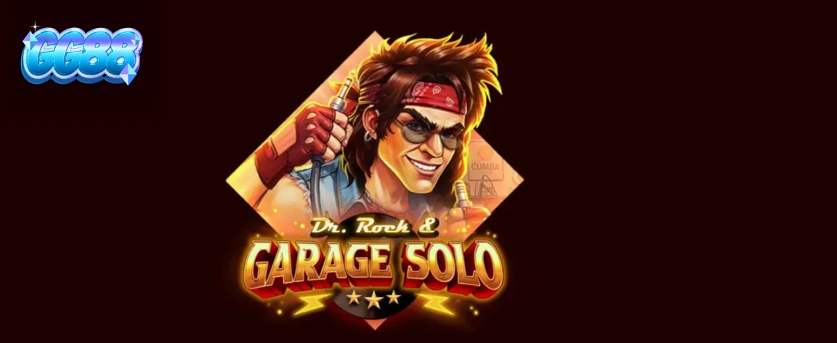 Giao diện trò chơi Dr. Rock & Garage Solo với phong cách nhạc rock sôi động